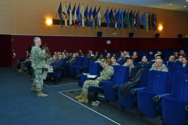 Brig. Gen. Paul H. Pardew visited Caserma Ederle, Vicenza, Italy