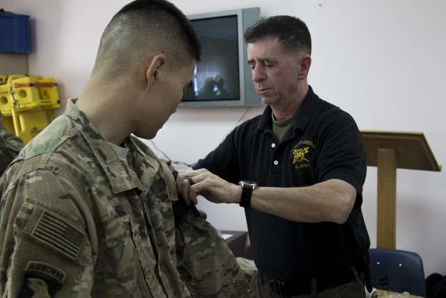 Service members at Camp Arifjan get training to save lives