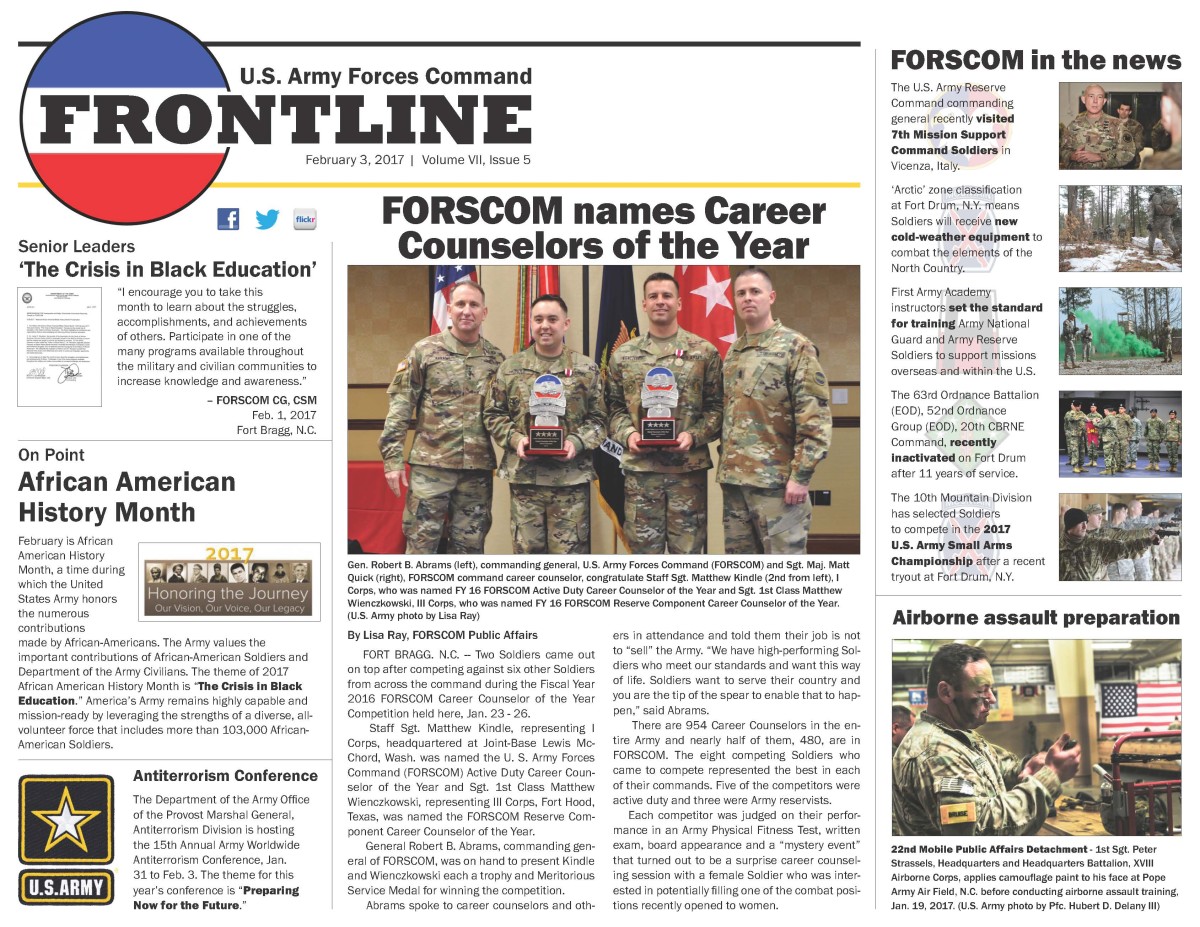 FORSCOM Frontline - Feb. 3, 2017 | Article | The United States Army