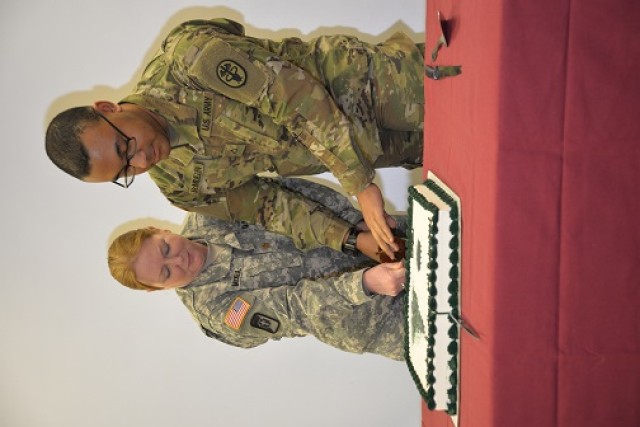 Oldest and youngest nurse cut the cake