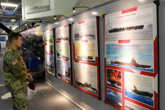 Paratroopers visit USS Yorktown, MoH museum
