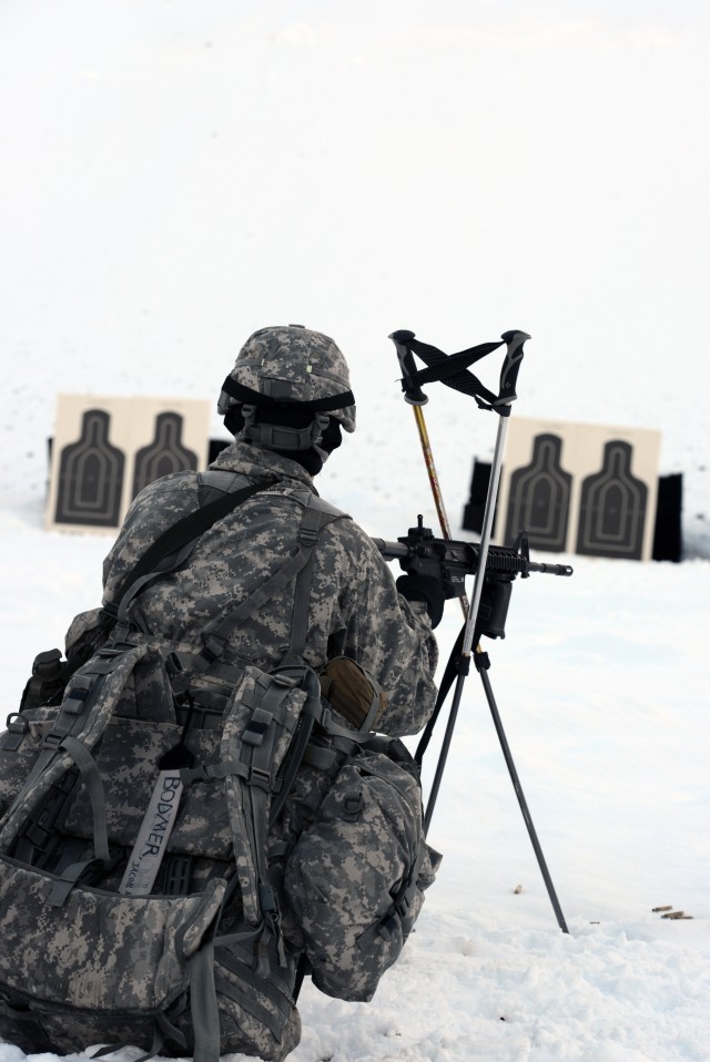 Soldiers learn craft of shooting in cold, snow