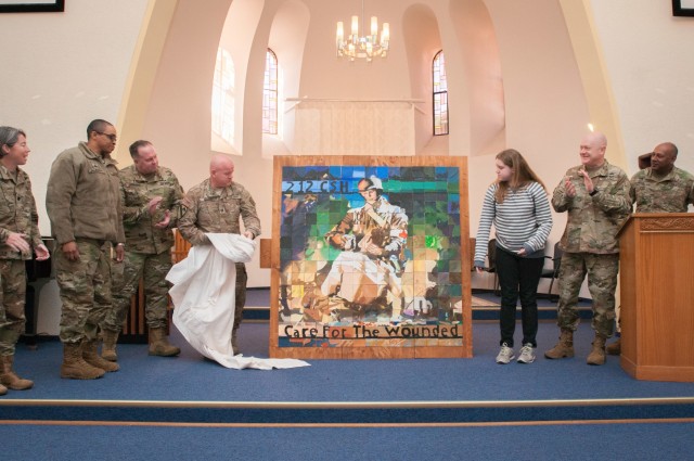 Children's painting unveiled at Landstuhl