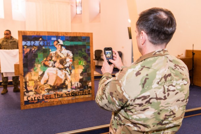 Children's painting unveiled at Landstuhl