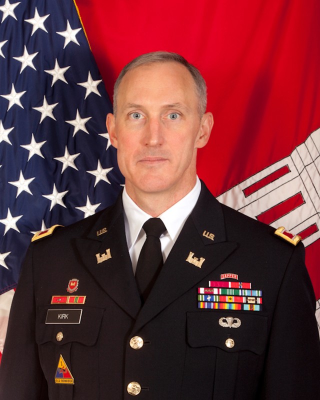 Colonel Jason A. Kirk is the Commander and District Engineer of the U.S. Army Corps of Engineers, Jacksonville District. 
