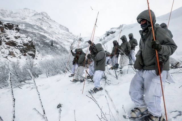 Soldiers immerse in life-saving avalanche training