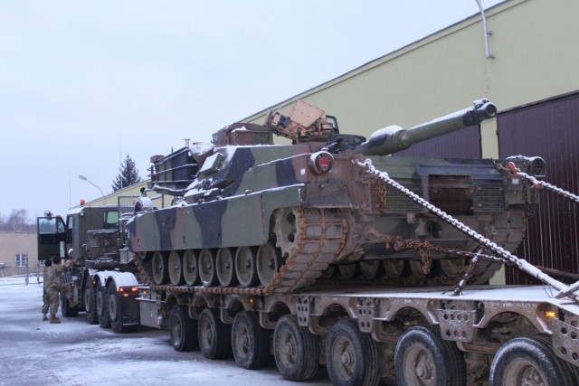 Tank travels across Suwalki gap