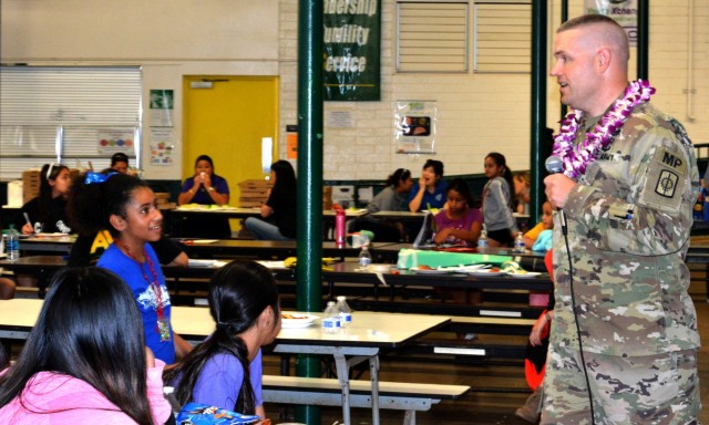 8th MP's 'Peacekeepers' honored with deployment care packages, bond with local student leaders