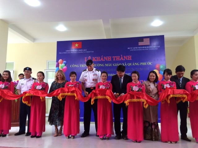School ribbon cutting