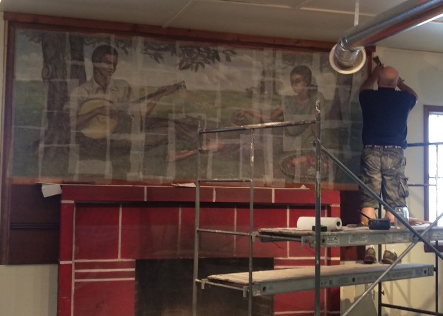 Fort Leonard Wood mural returns, awaiting display