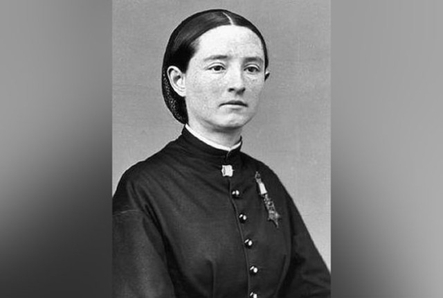 Dr. Mary Walker wearing her Medal of Honor