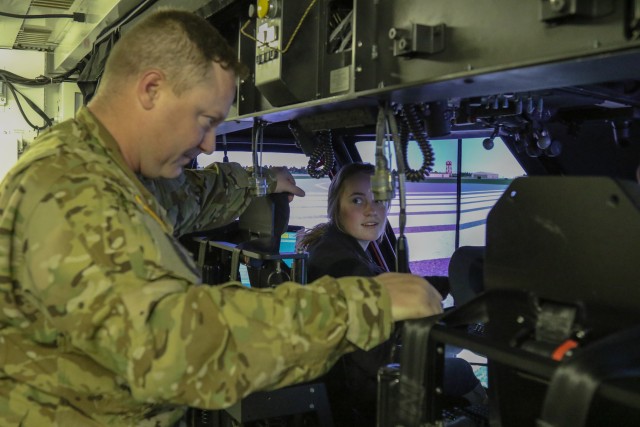 Chapman High School students experience simulator training
