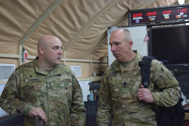 Senior leaders visit Kentucky National Guard Soldiers overseas