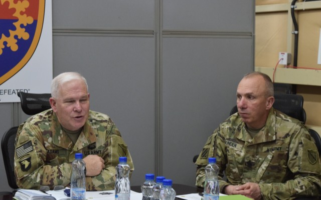 Senior leaders visit Kentucky National Guard Soldiers overseas