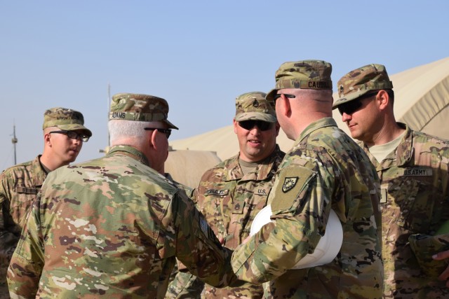 Senior leaders visit Kentucky National Guard Soldiers overseas
