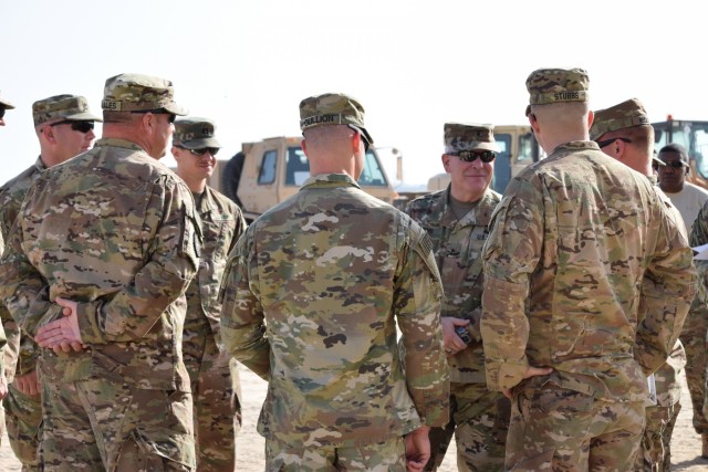 Senior leaders visit Kentucky National Guard Soldiers overseas