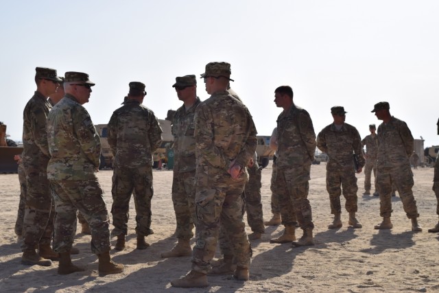 Senior leaders visit Kentucky National Guard Soldiers overseas