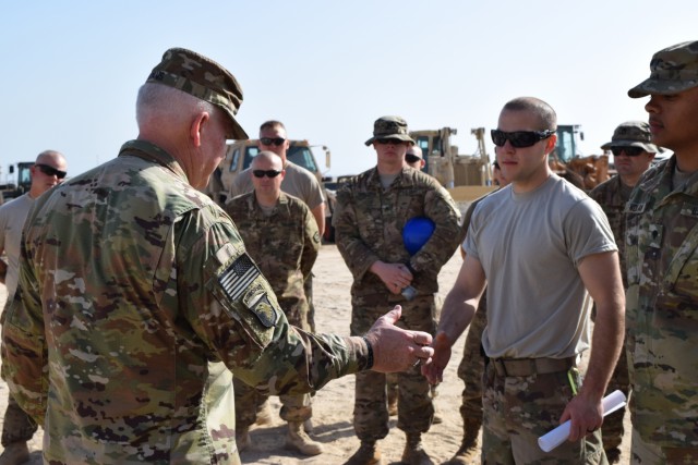 Senior leaders visit Kentucky National Guard Soldiers overseas