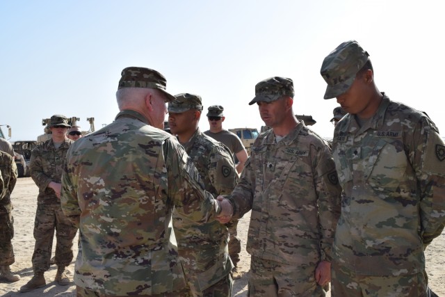 Senior leaders visit Kentucky National Guard Soldiers overseas