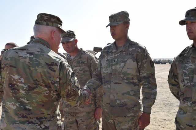 Senior leaders visit Kentucky National Guard Soldiers overseas