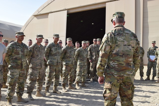 Senior leaders visit Kentucky National Guard Soldiers overseas