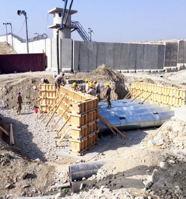 Deployed Army engineers complete massive culvert project at Bagram