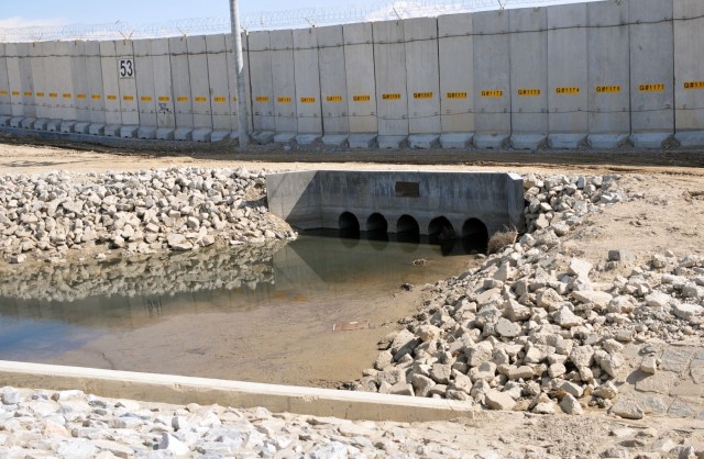 Deployed Army engineers complete massive culvert project at Bagram