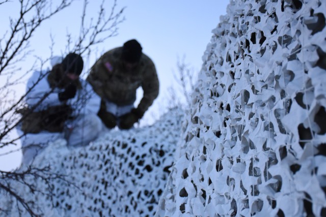 Norwegian winter camouflage netting