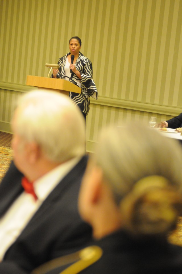 Maj. Gen. (ret.) Marcia Anderson Salutes Sgt. 1st Class Diana Moyers- Siebels