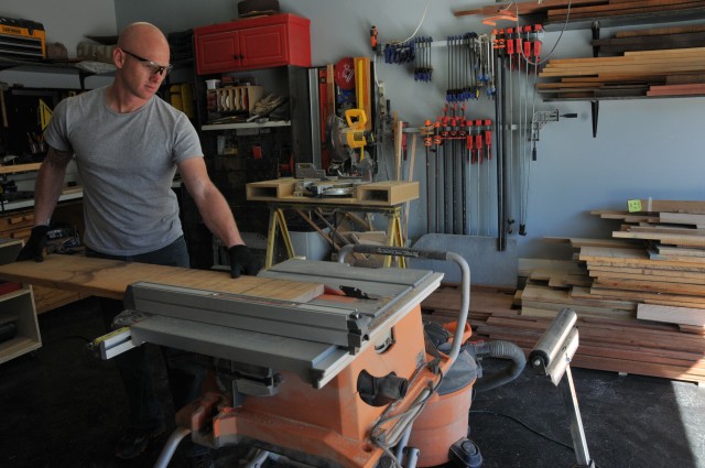 Soldier continues passion of family woodworking trade