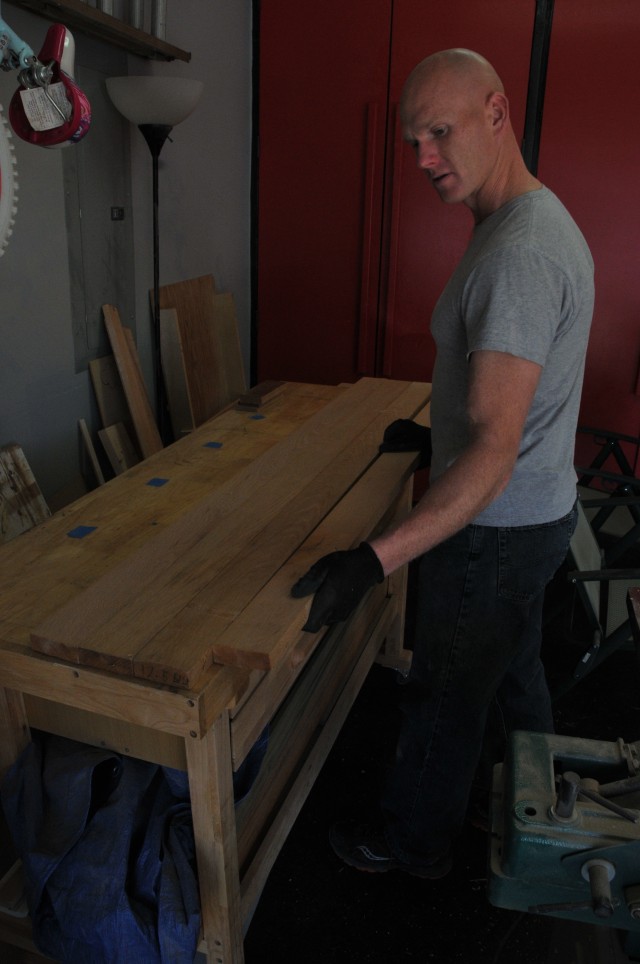 Soldier continues passion of family woodworking trade