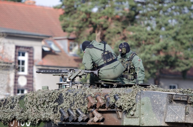 Polish, U.S. tanks lead the way during combined maneuver training