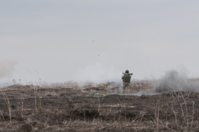 Lead in the air - live-fire exercise in Ukraine