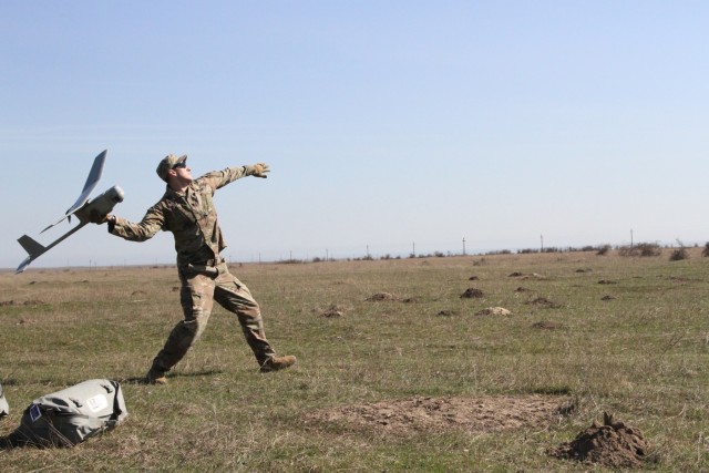 Raven UAV takes flight over Romania