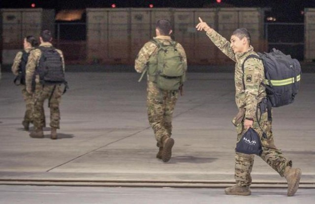 Waving goodbye