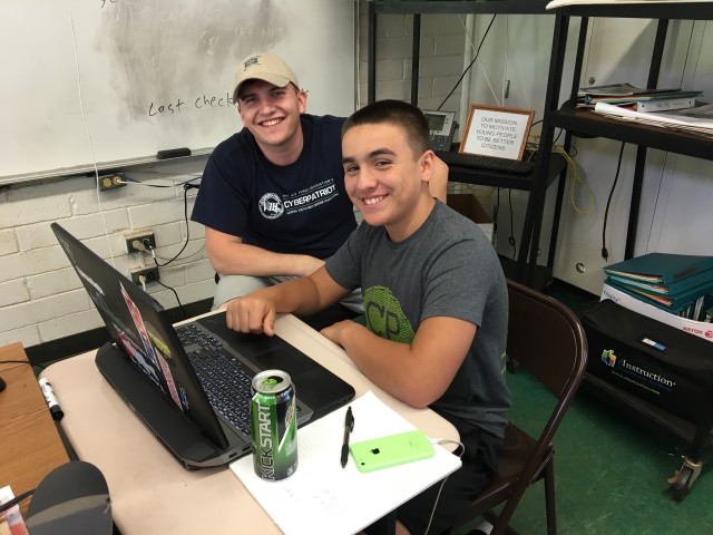 SPC Wittman and CyberPatriot Student