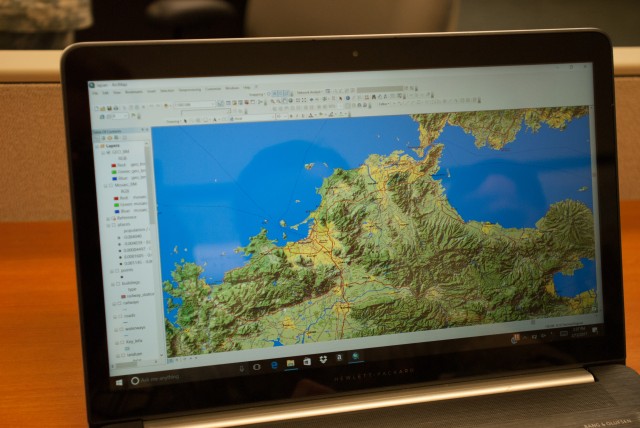 A map of Japan that was used to support Yama Sakura is displayed in ArcMap