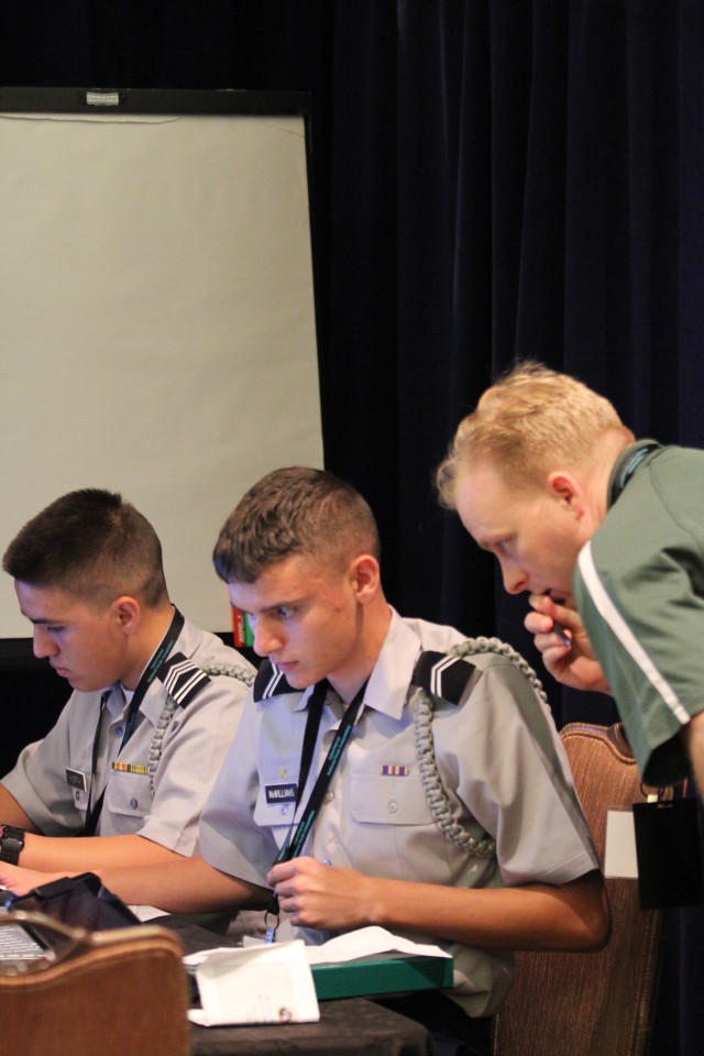 CyberPatriot Army Cadet Asks a Question