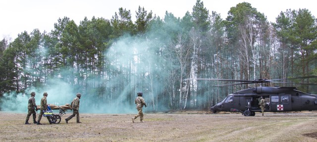 MEDEVAC training with German army