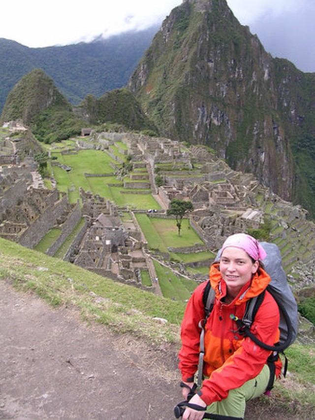 Lt. Col. Sara Dudley successfully completes a hike up the Inca Trail to Machu Picchu