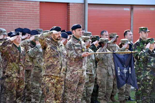 NATO signal battalion changes command