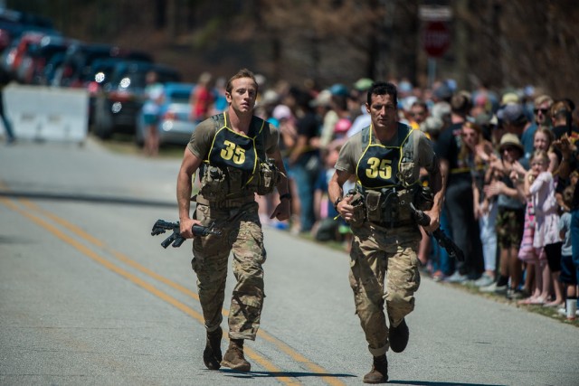 Team 35 Running to the finish line of Best Ranger