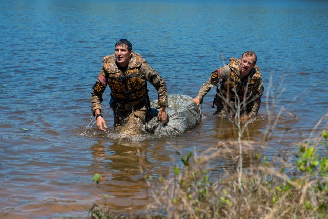 Team 35 exiting Victory Pond during the CWSA