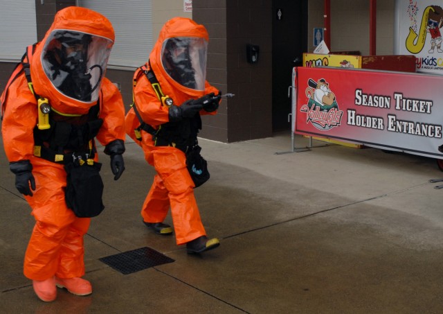 New York National Guard CST trains at baseball stadium