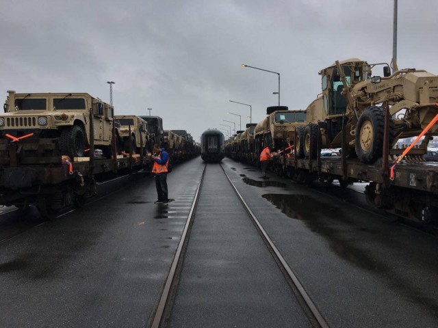Engineer Equipment Offloading in Cincu, Romania