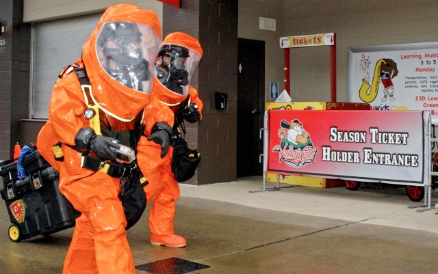 New York National Guard CST trains at baseball stadium