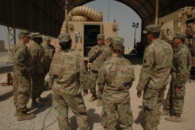 Task Force Spartan Visits Air Defense Artillery Site
