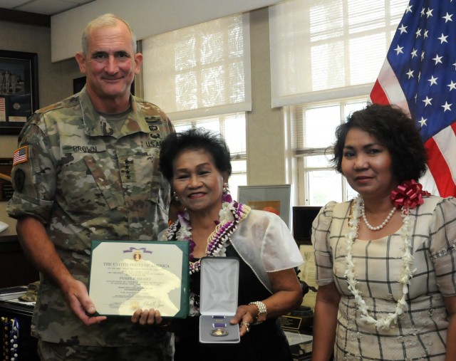 U.S. Army Pacific Posthumously Presents Purple Heart to WWII Philippine Scout