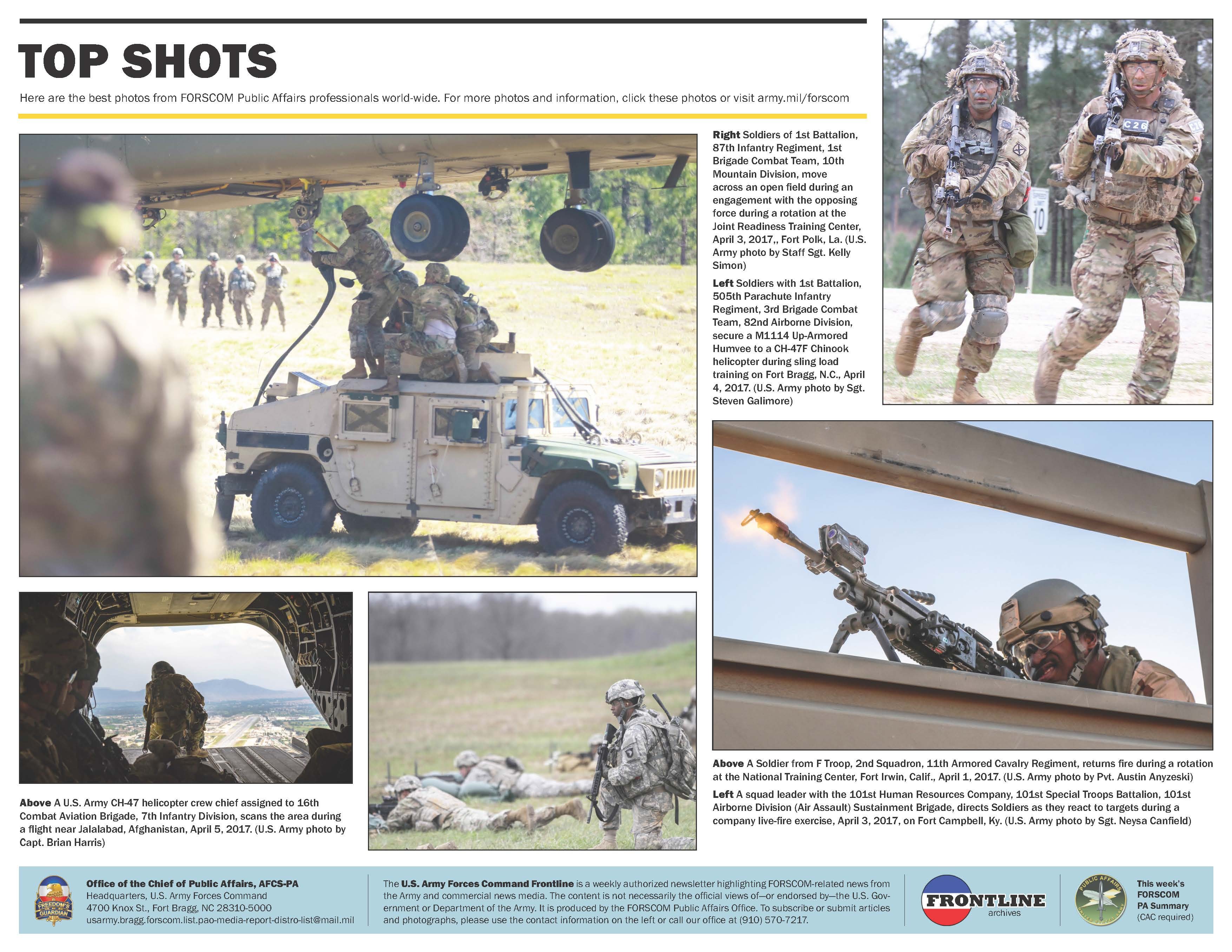 FORSCOM Frontline - April 21, 2017 | Article | The United States Army