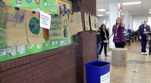 Shooting hoops for Earth Day